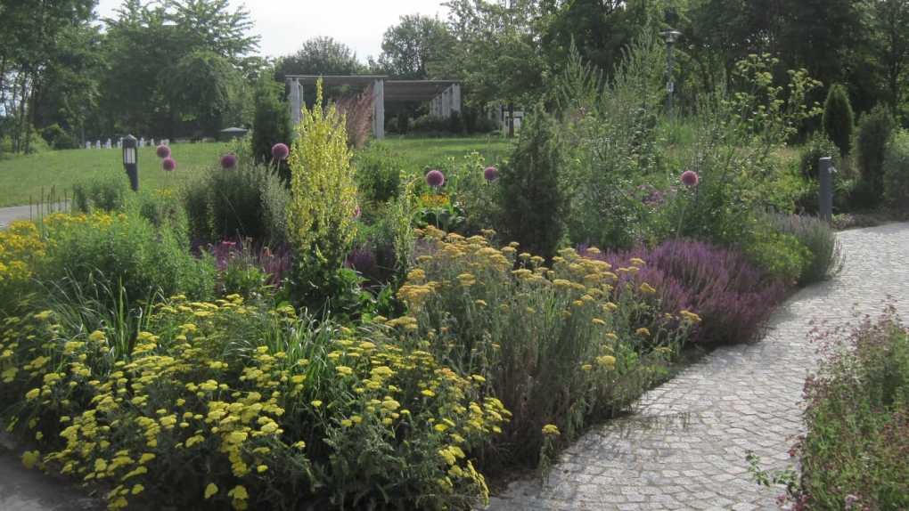 Themengarten und Pergola im Kurpark beim Sibyllenbad in Neualbenreuth