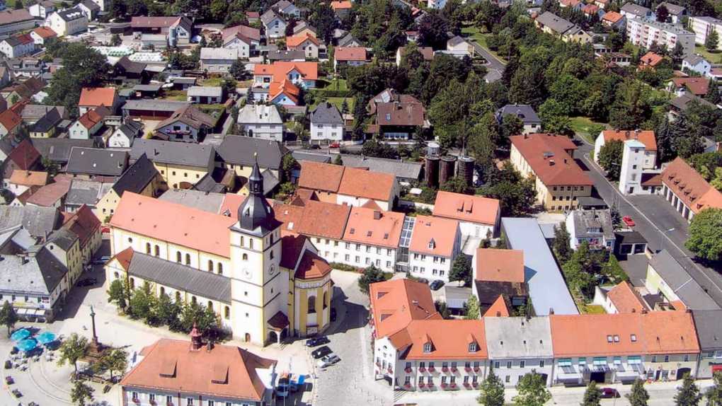 Luftaufnahme Marktplatz Mitterteich